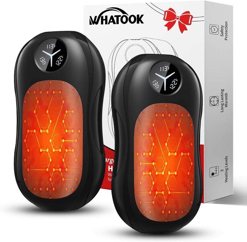 WHATOOK AI Hand Warmers Rechargeable: Magnetic 2 in 1 Electric Hand Warmers with USB Charging, Portable Reusable Pocket Heater, Men Women Gifts for Outdoors, Golfing, Hiking, Skiing, Hunting - Image 1